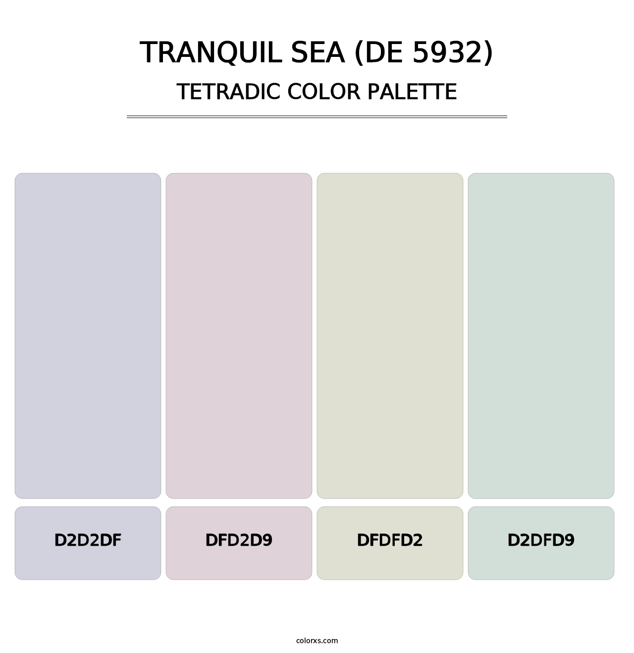 Tranquil Sea (DE 5932) - Tetradic Color Palette