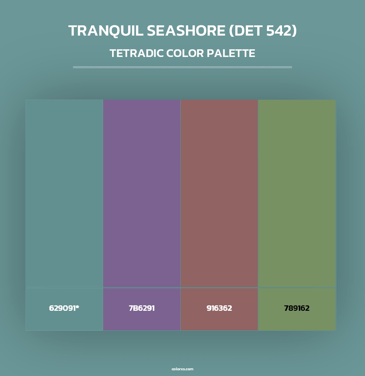 Tranquil Seashore (DET 542) - Tetradic Color Palette