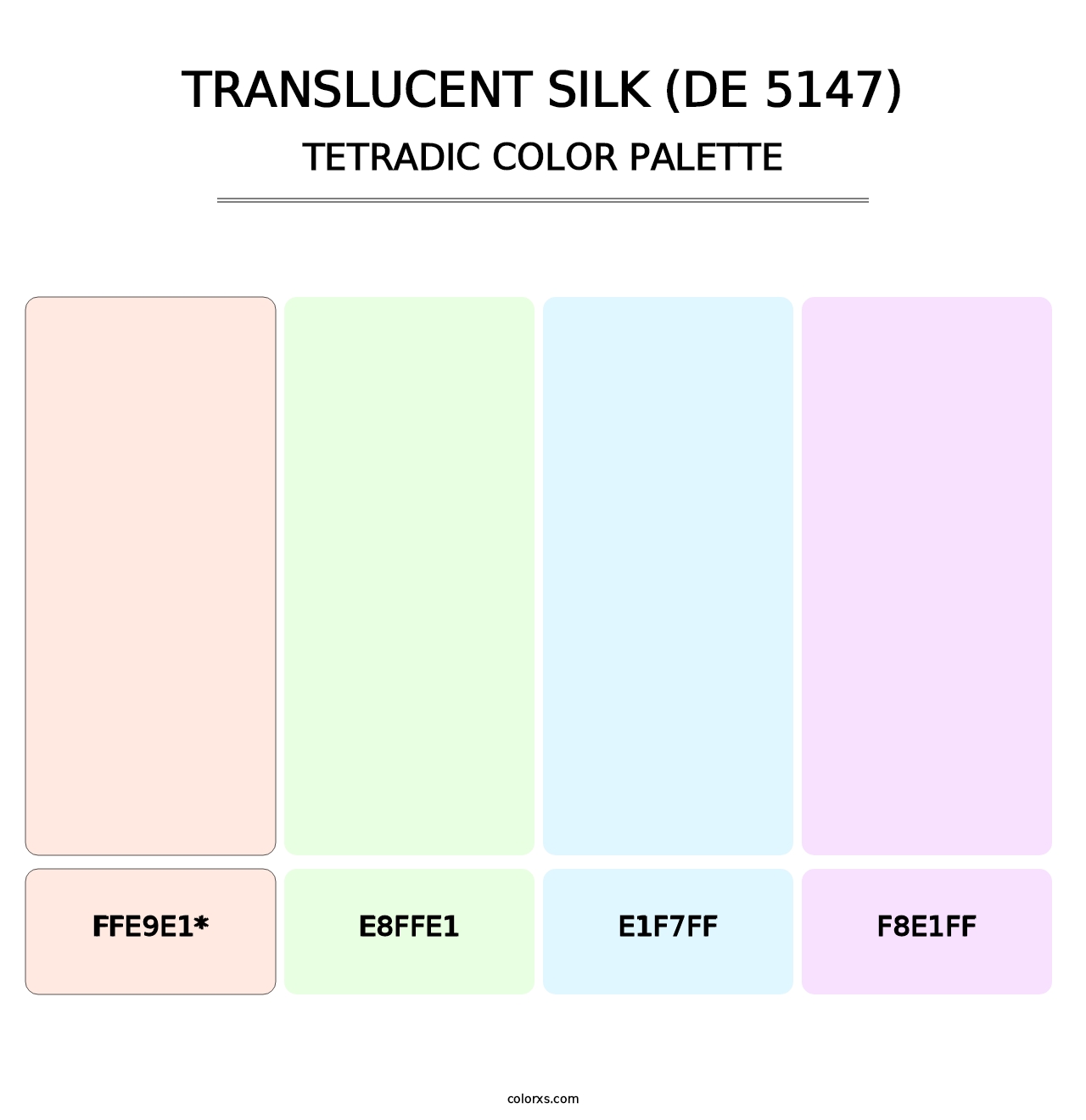 Translucent Silk (DE 5147) - Tetradic Color Palette