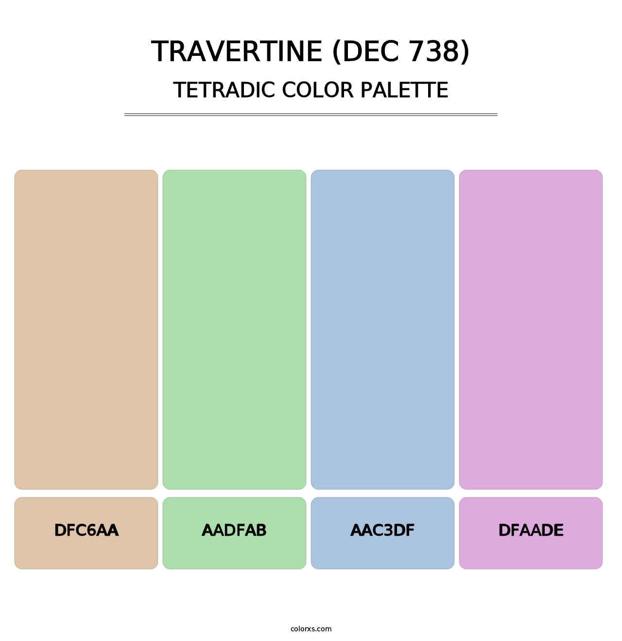 Travertine (DEC 738) - Tetradic Color Palette