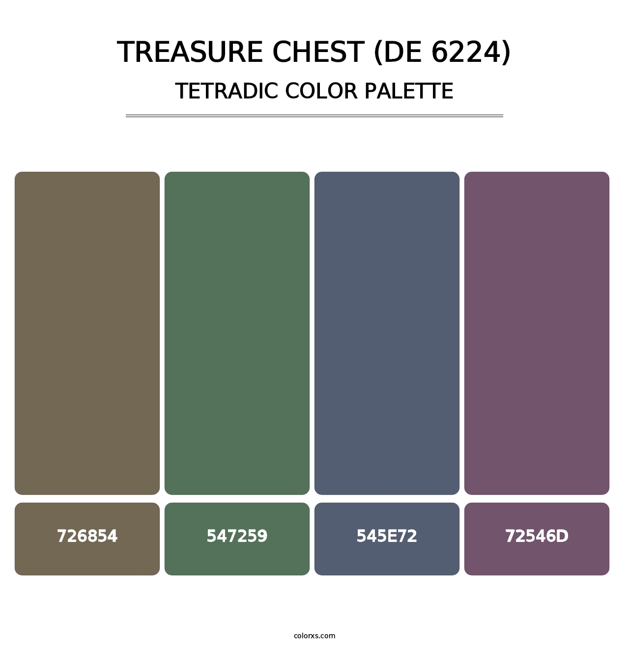 Treasure Chest (DE 6224) - Tetradic Color Palette