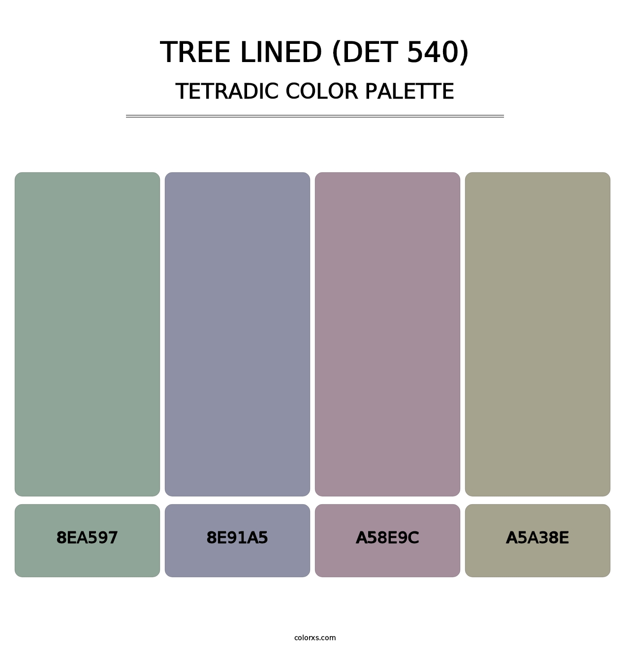 Tree Lined (DET 540) - Tetradic Color Palette