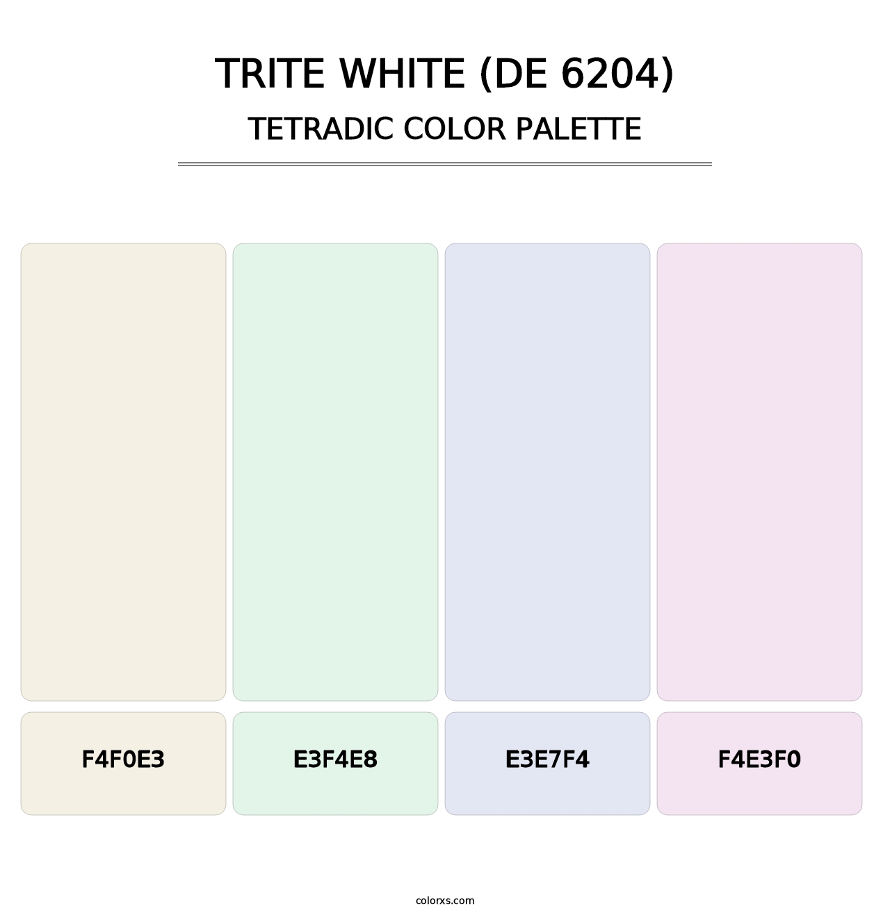 Trite White (DE 6204) - Tetradic Color Palette