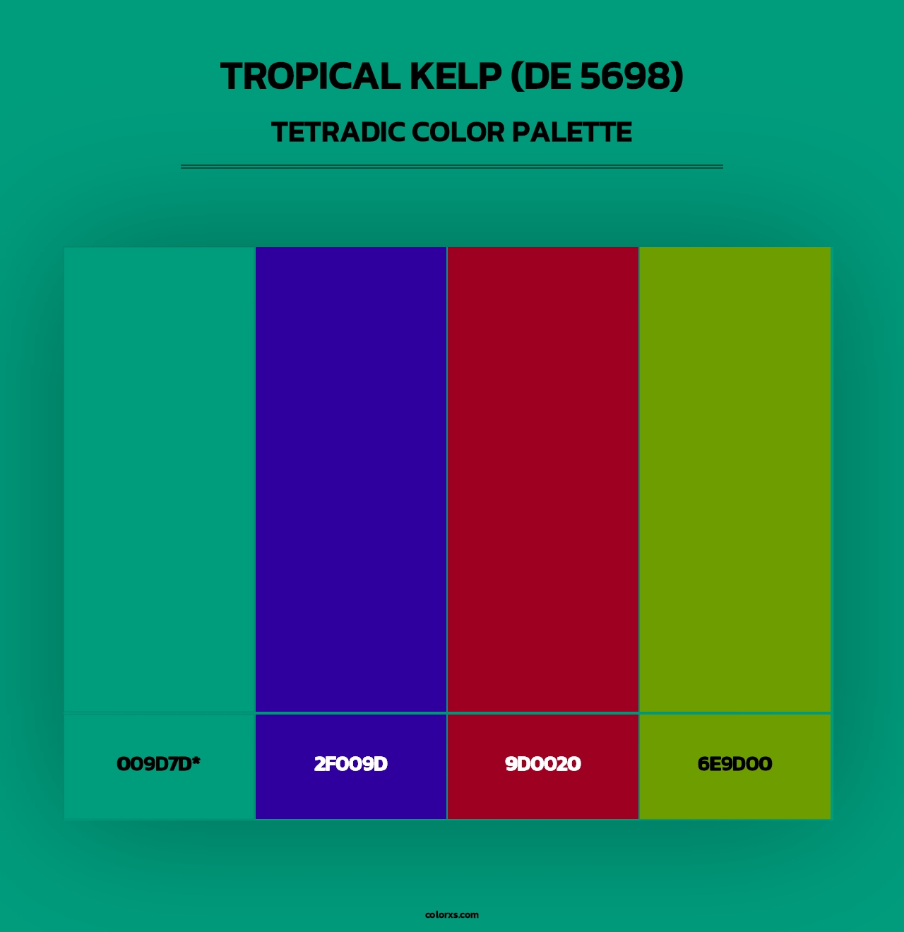 Tropical Kelp (DE 5698) - Tetradic Color Palette