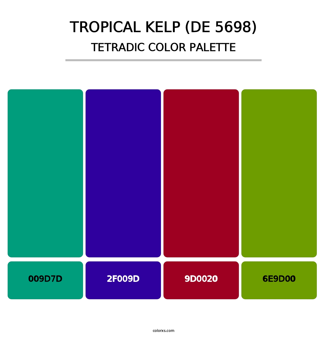 Tropical Kelp (DE 5698) - Tetradic Color Palette
