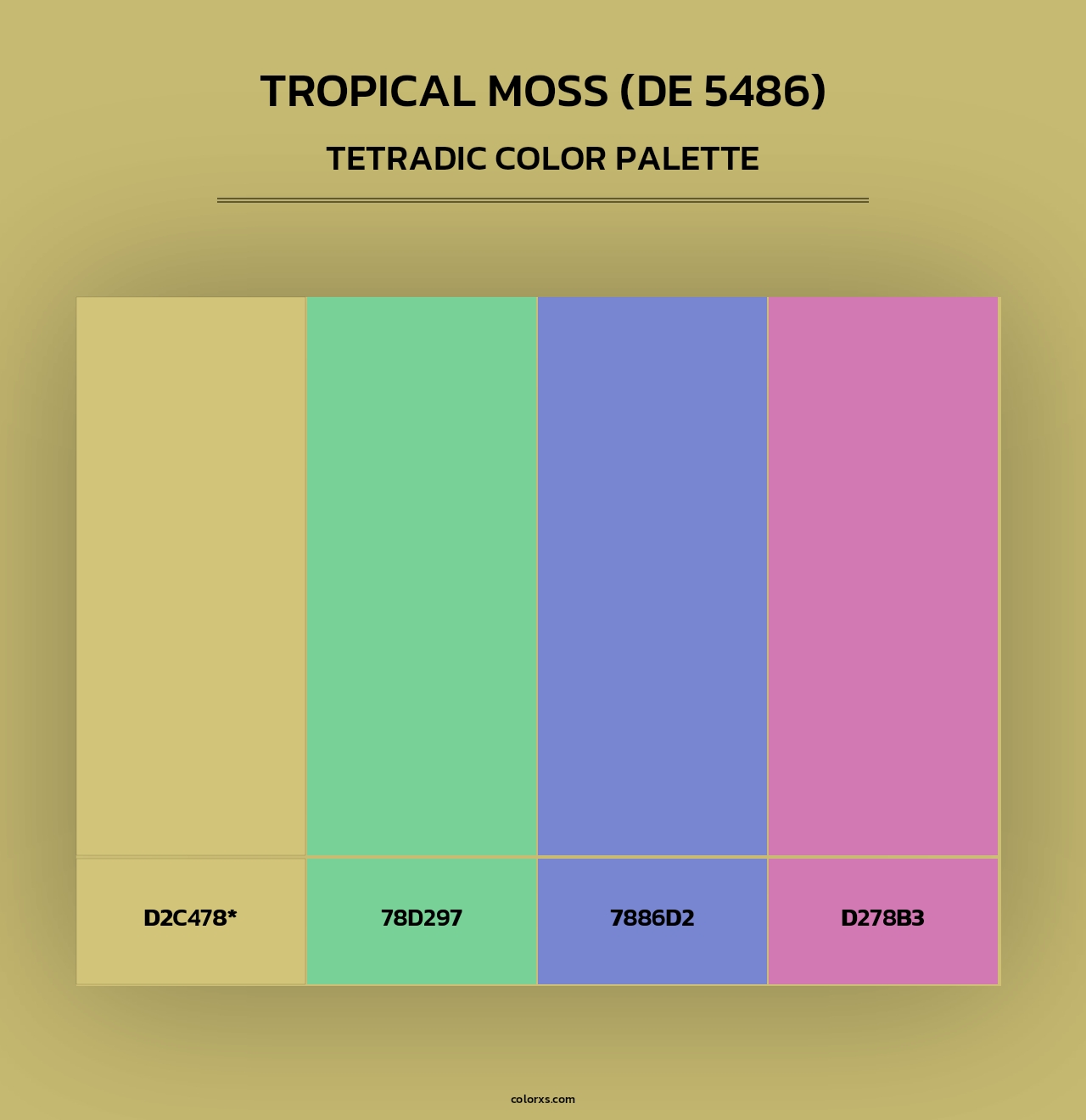 Tropical Moss (DE 5486) - Tetradic Color Palette