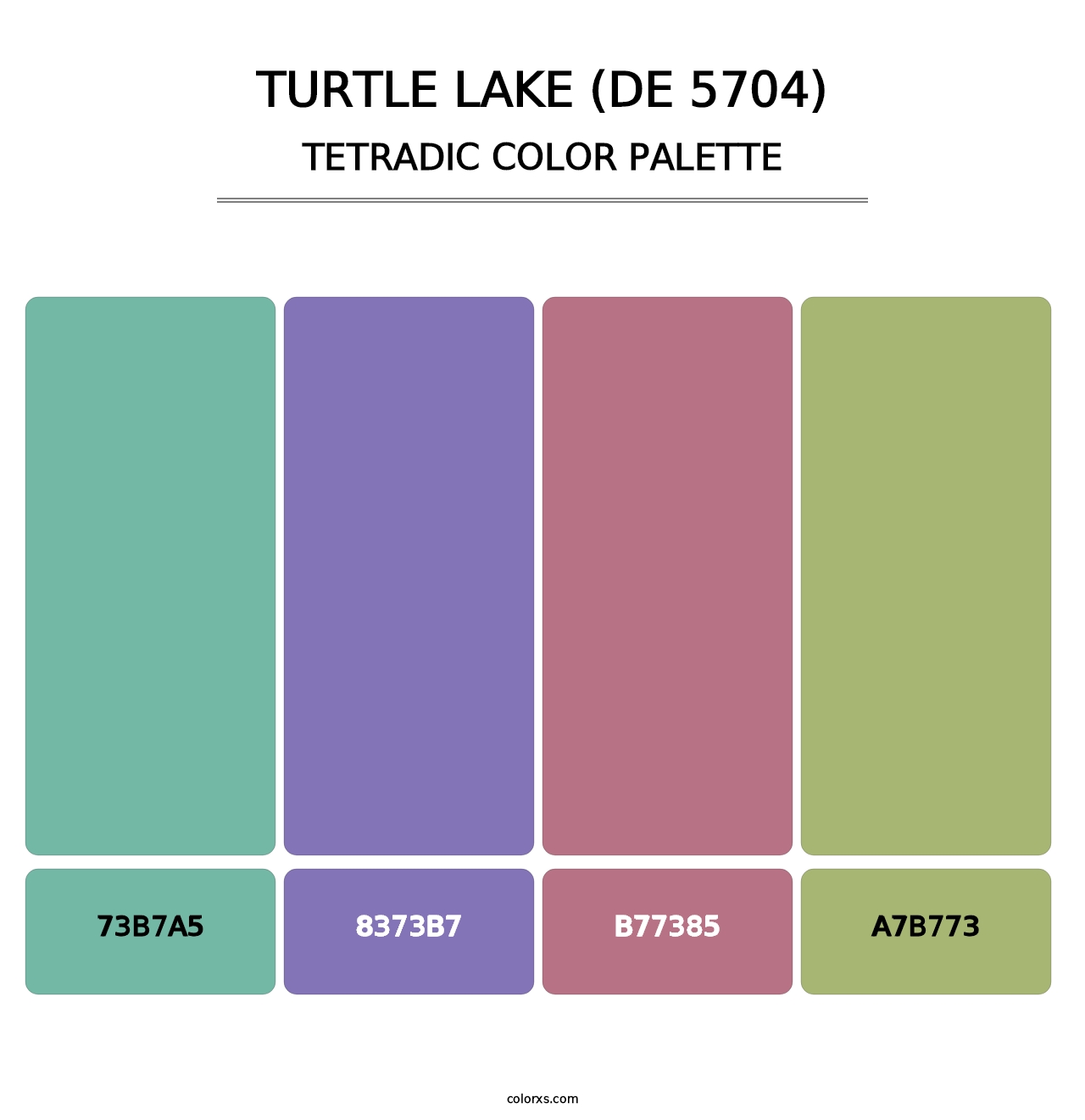 Turtle Lake (DE 5704) - Tetradic Color Palette