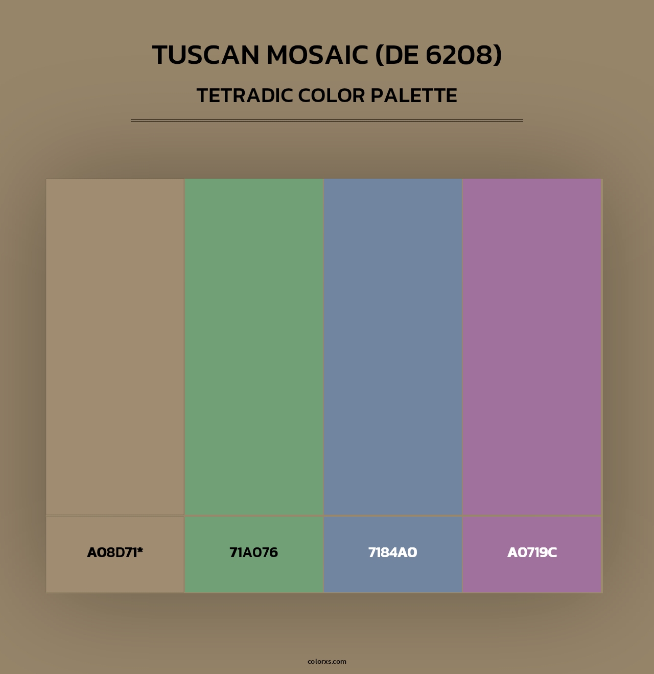 Tuscan Mosaic (DE 6208) - Tetradic Color Palette