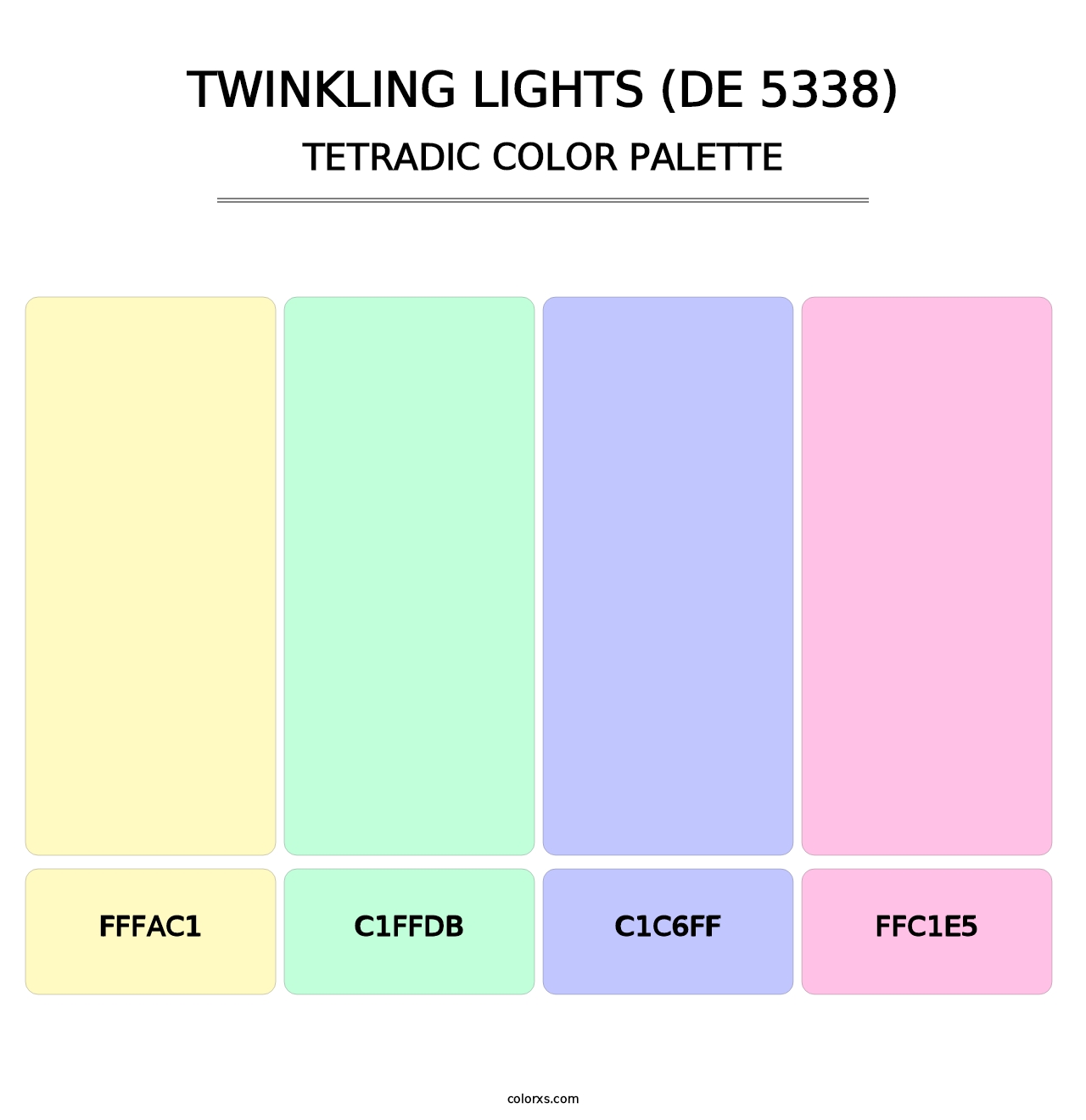 Twinkling Lights (DE 5338) - Tetradic Color Palette