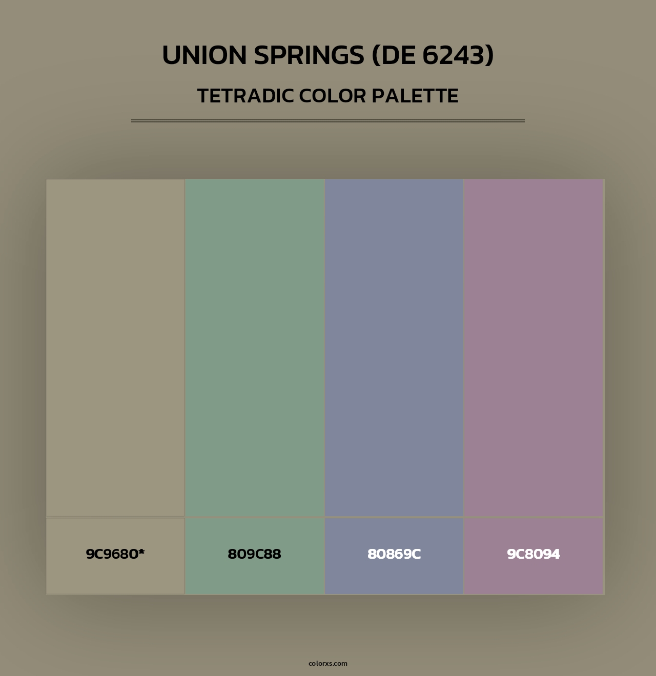 Union Springs (DE 6243) - Tetradic Color Palette