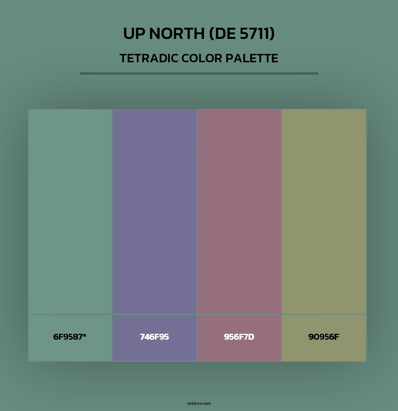 Up North (DE 5711) - Tetradic Color Palette