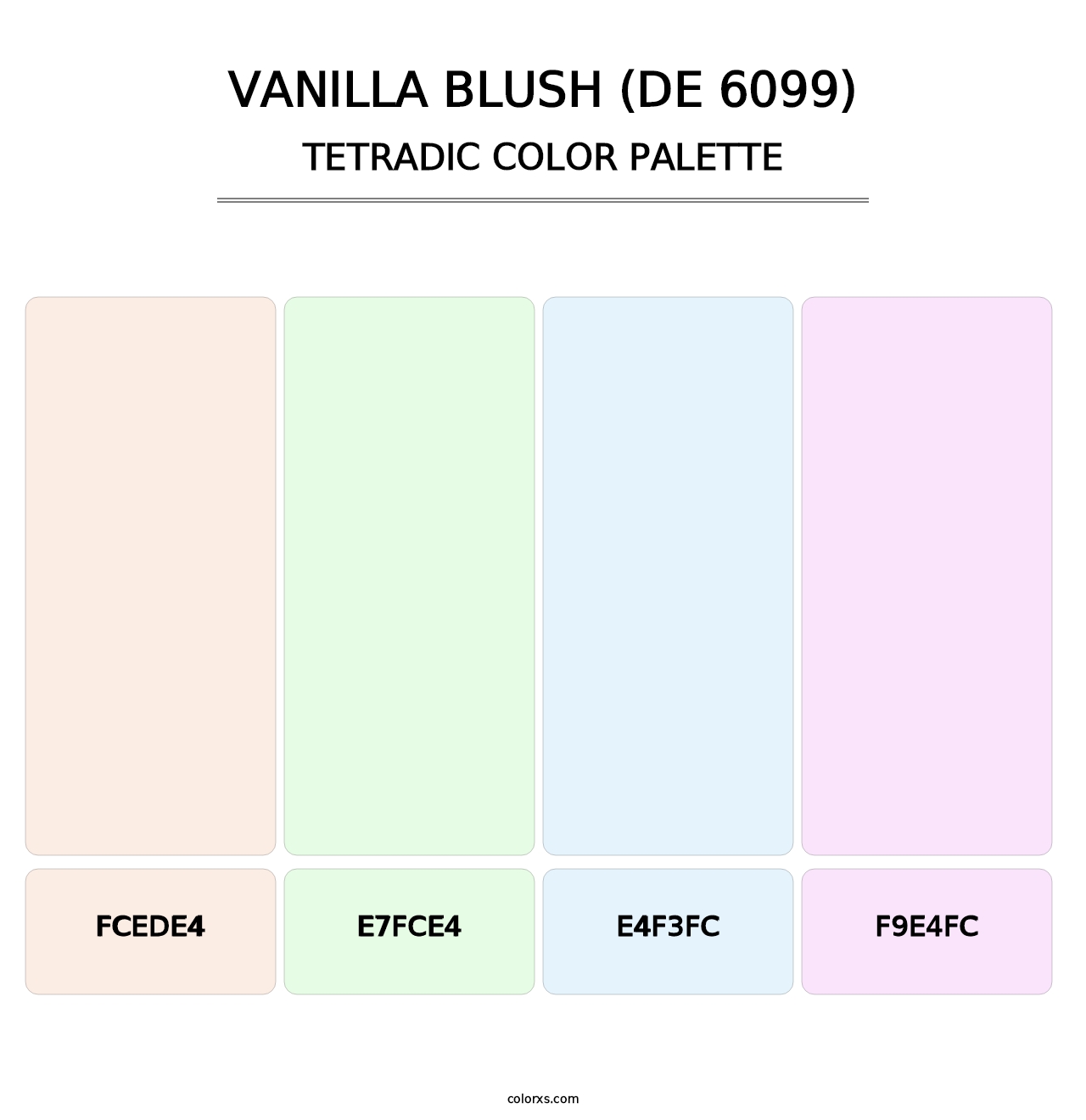 Vanilla Blush (DE 6099) - Tetradic Color Palette
