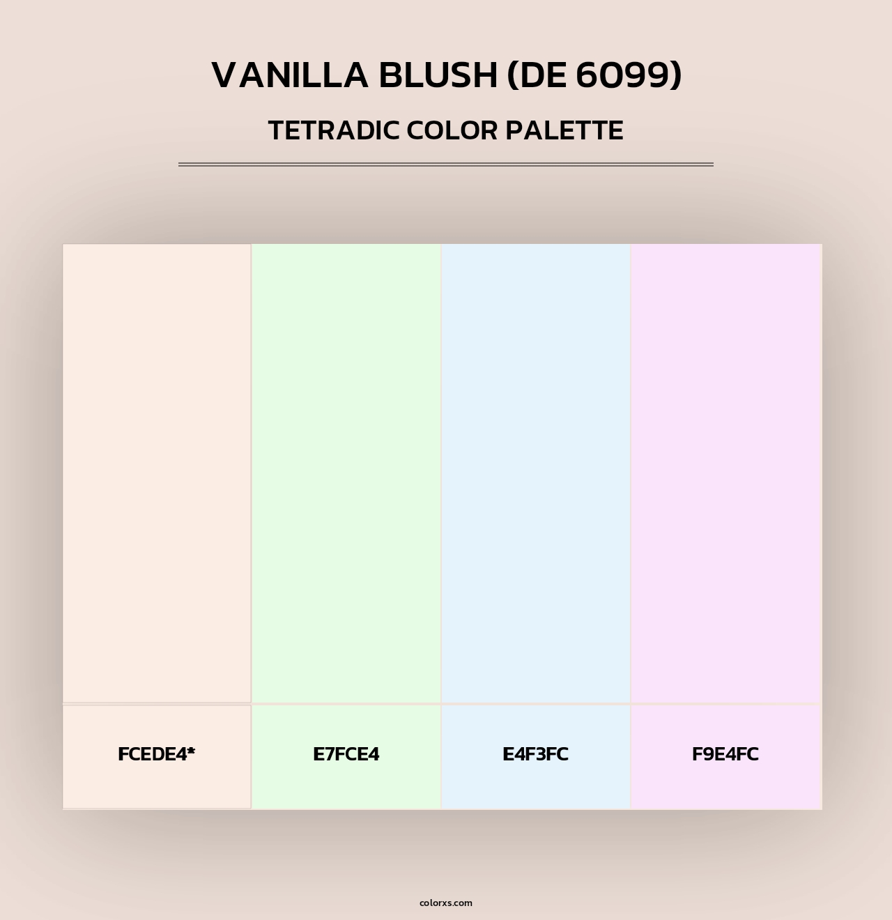 Vanilla Blush (DE 6099) - Tetradic Color Palette