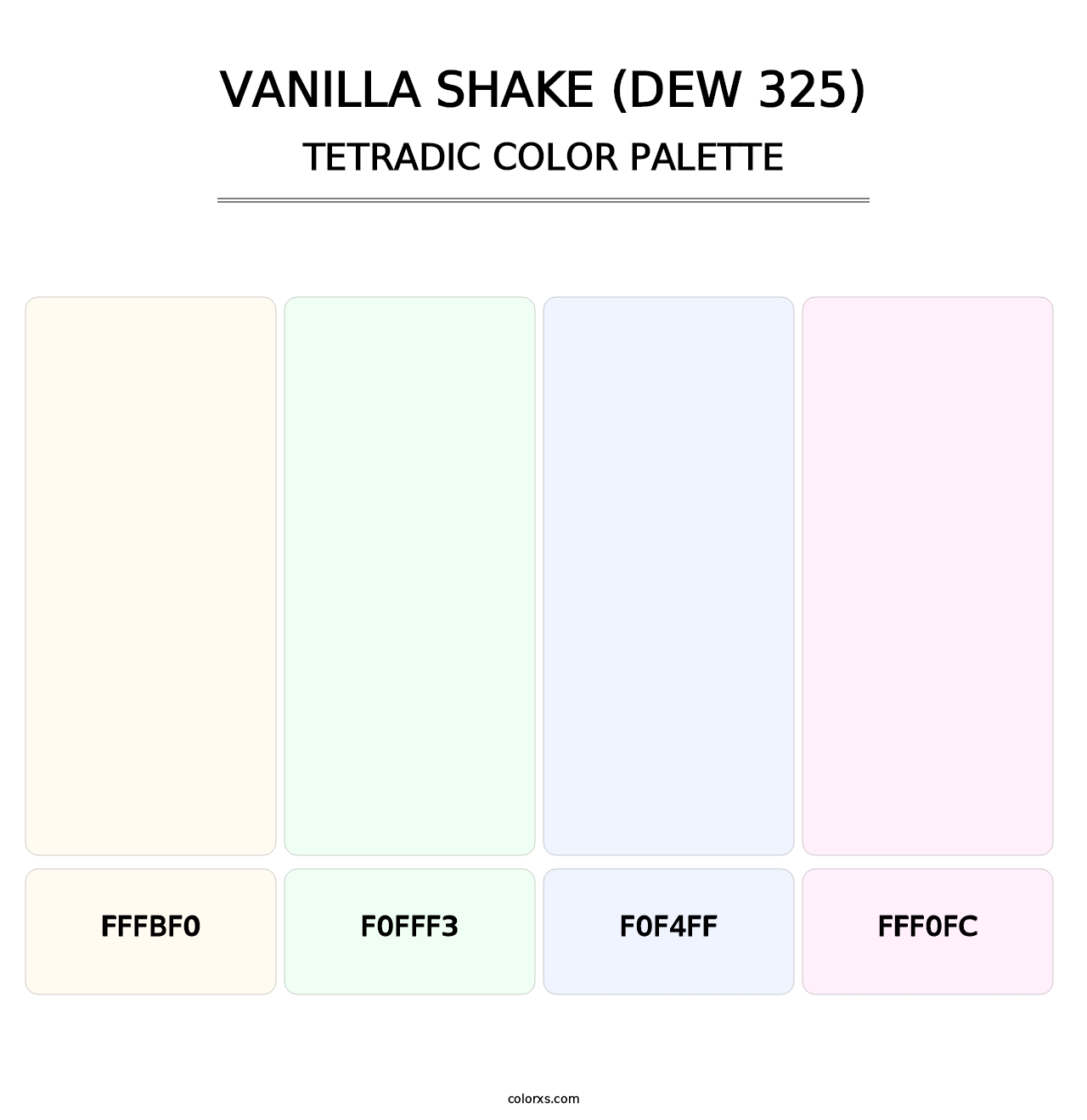 Vanilla Shake (DEW 325) - Tetradic Color Palette