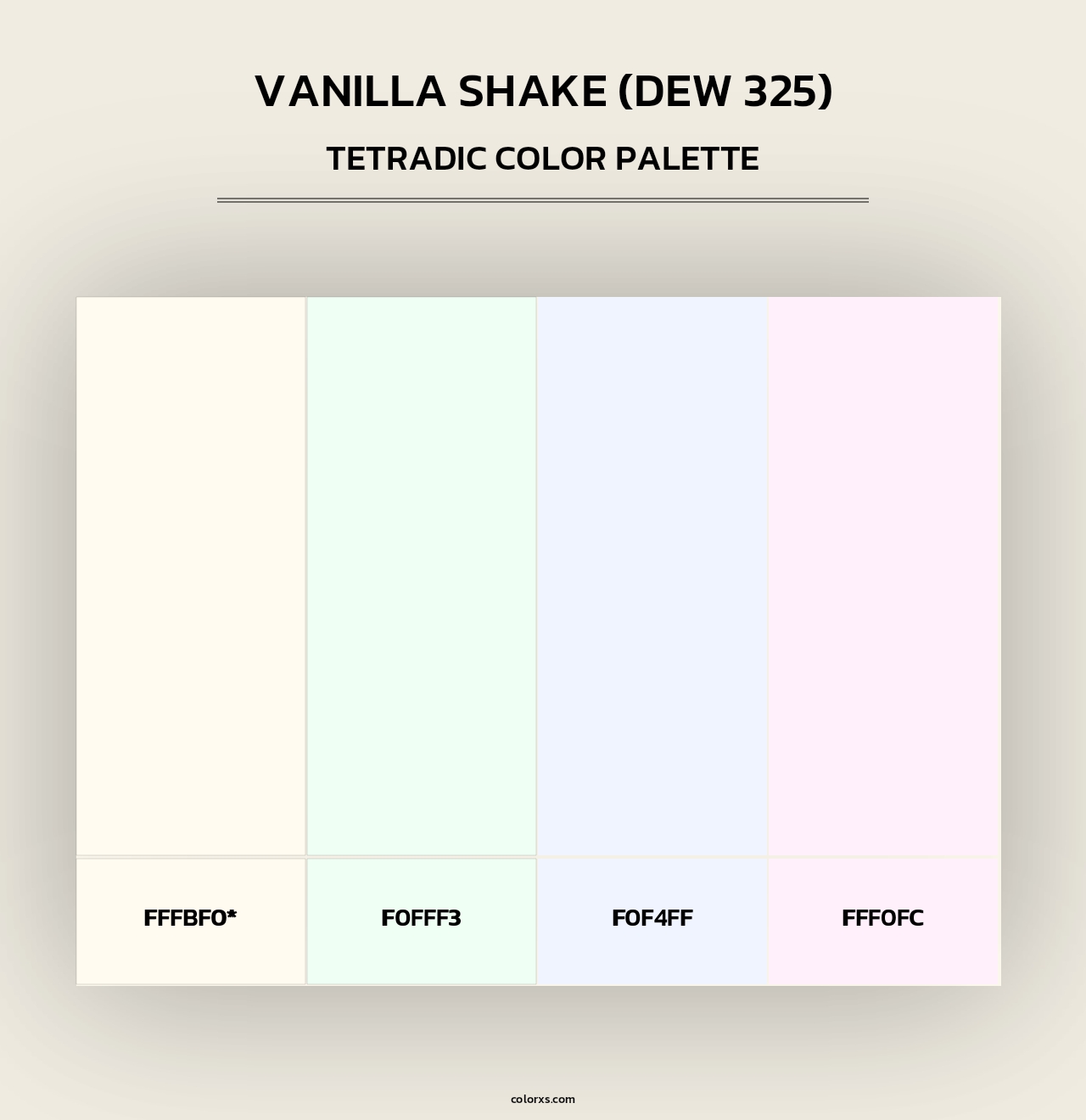 Vanilla Shake (DEW 325) - Tetradic Color Palette