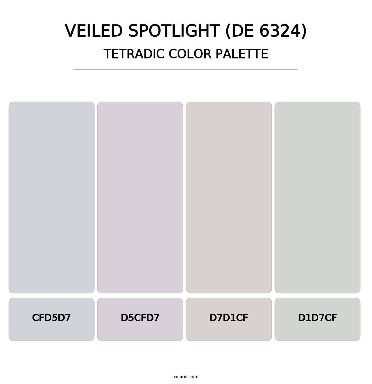 Veiled Spotlight (DE 6324) - Tetradic Color Palette