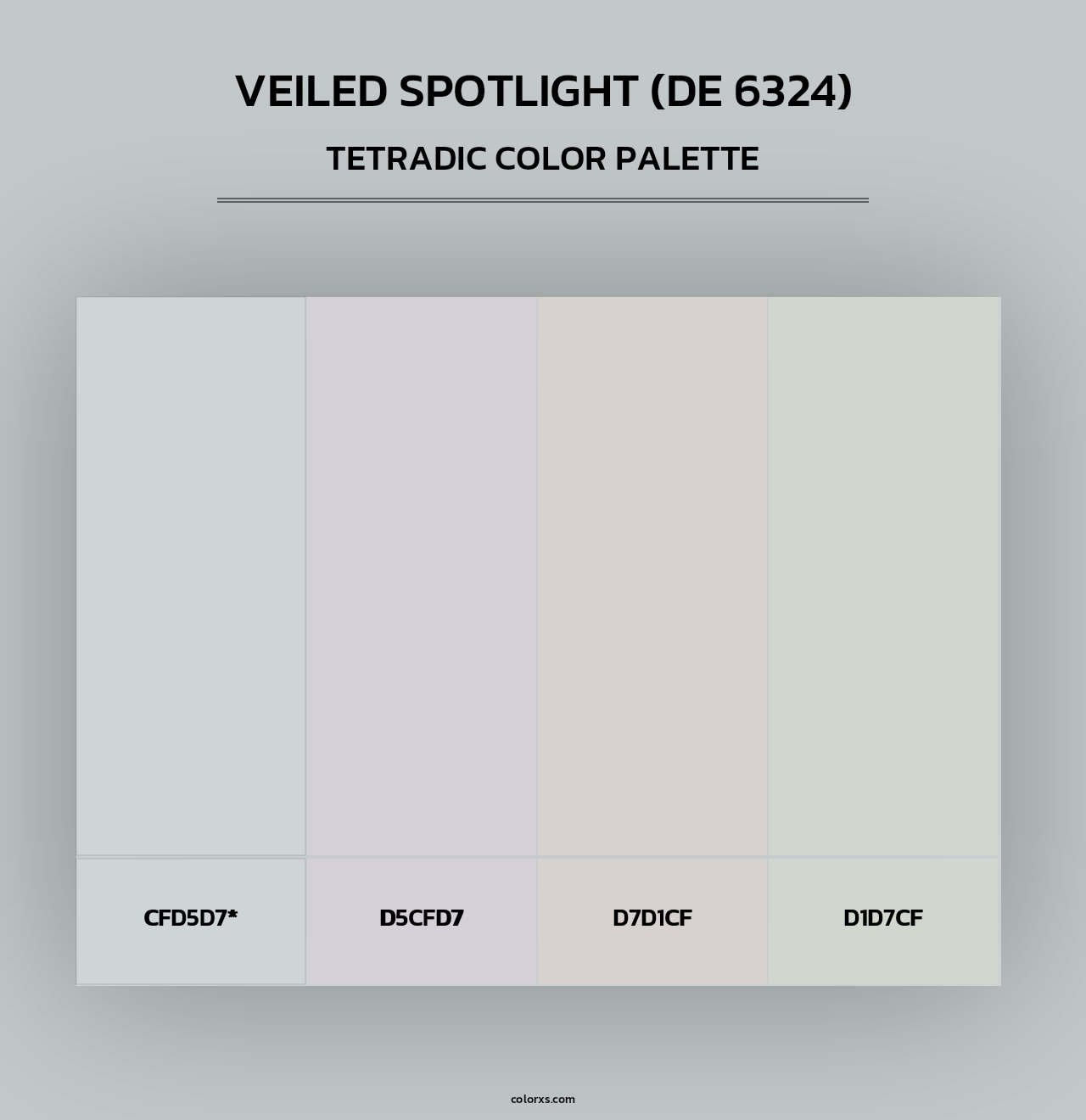 Veiled Spotlight (DE 6324) - Tetradic Color Palette