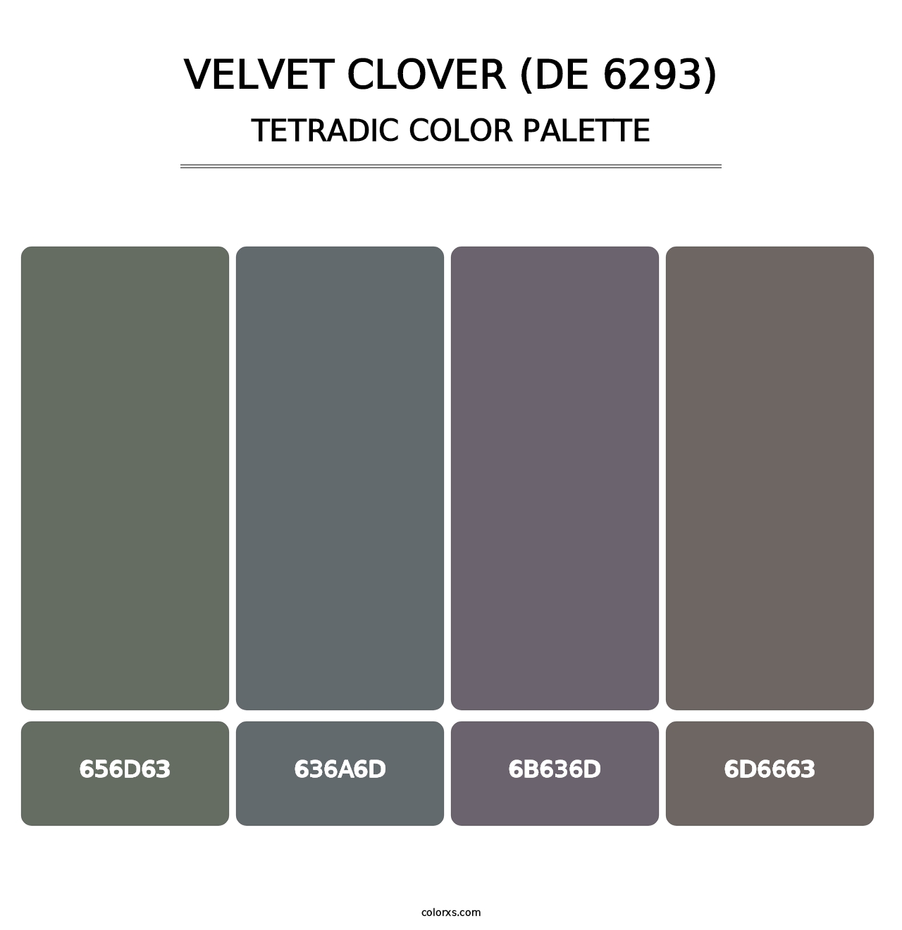 Velvet Clover (DE 6293) - Tetradic Color Palette
