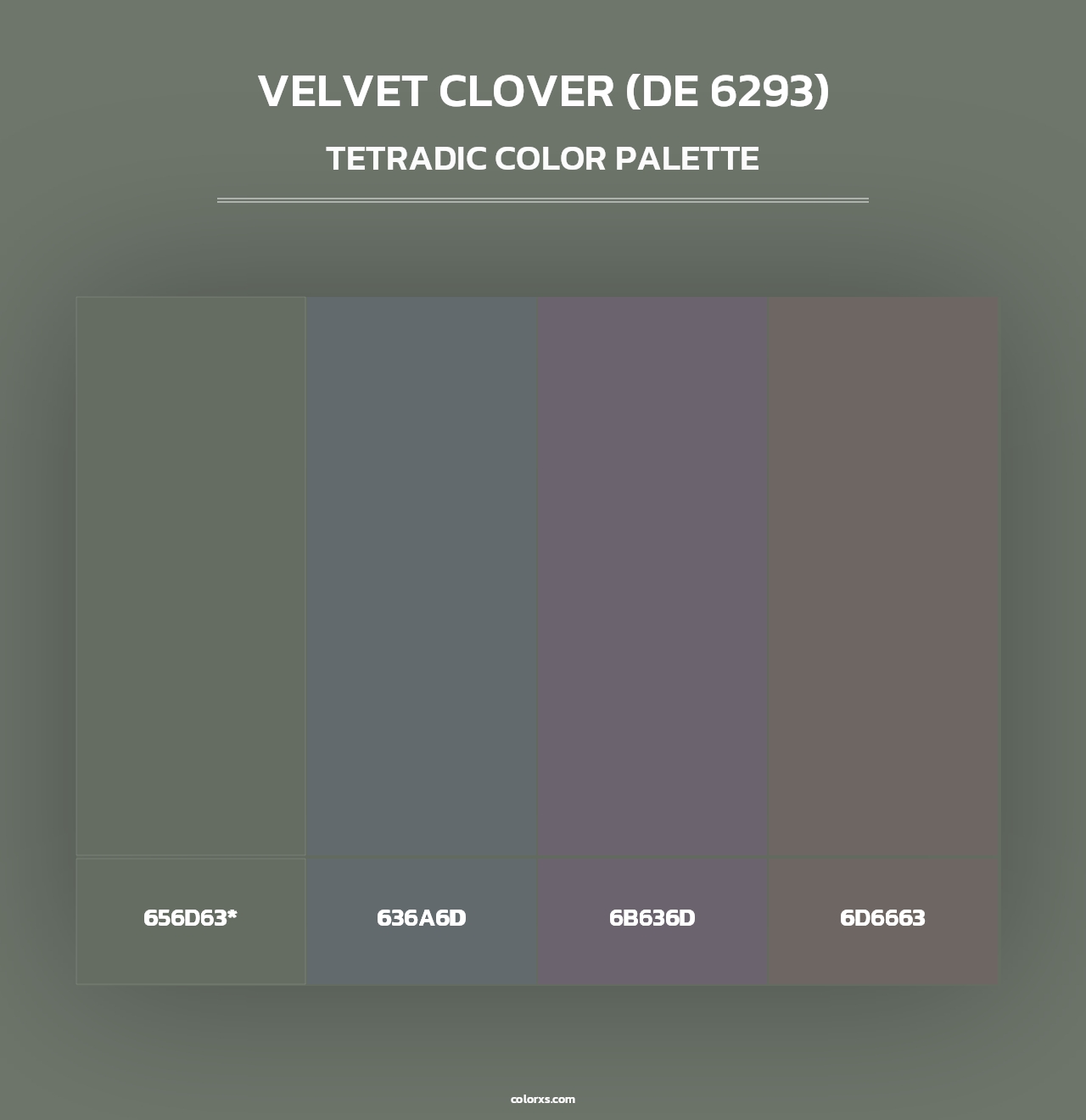 Velvet Clover (DE 6293) - Tetradic Color Palette