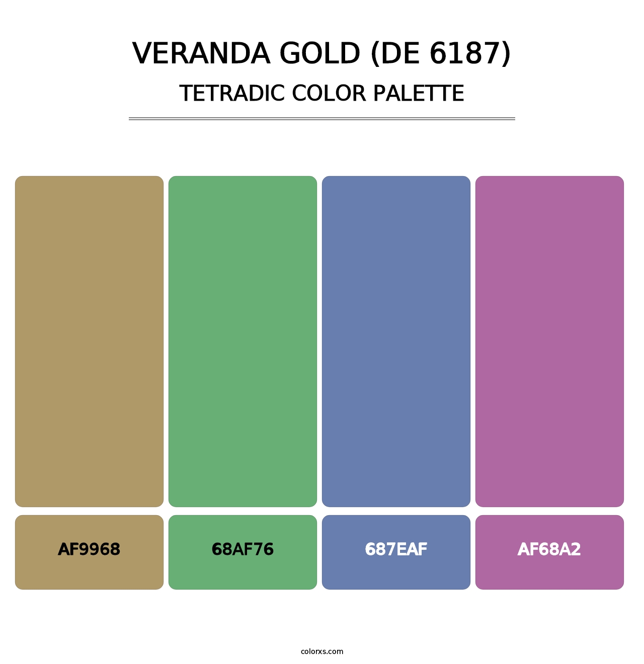Veranda Gold (DE 6187) - Tetradic Color Palette