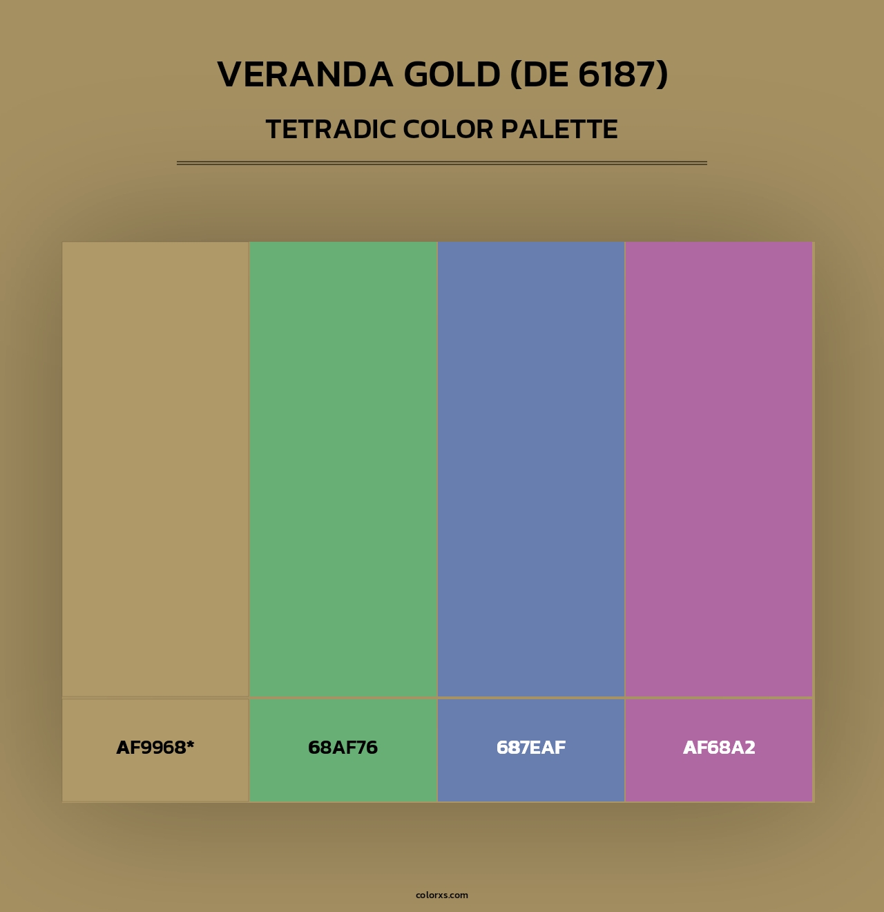 Veranda Gold (DE 6187) - Tetradic Color Palette