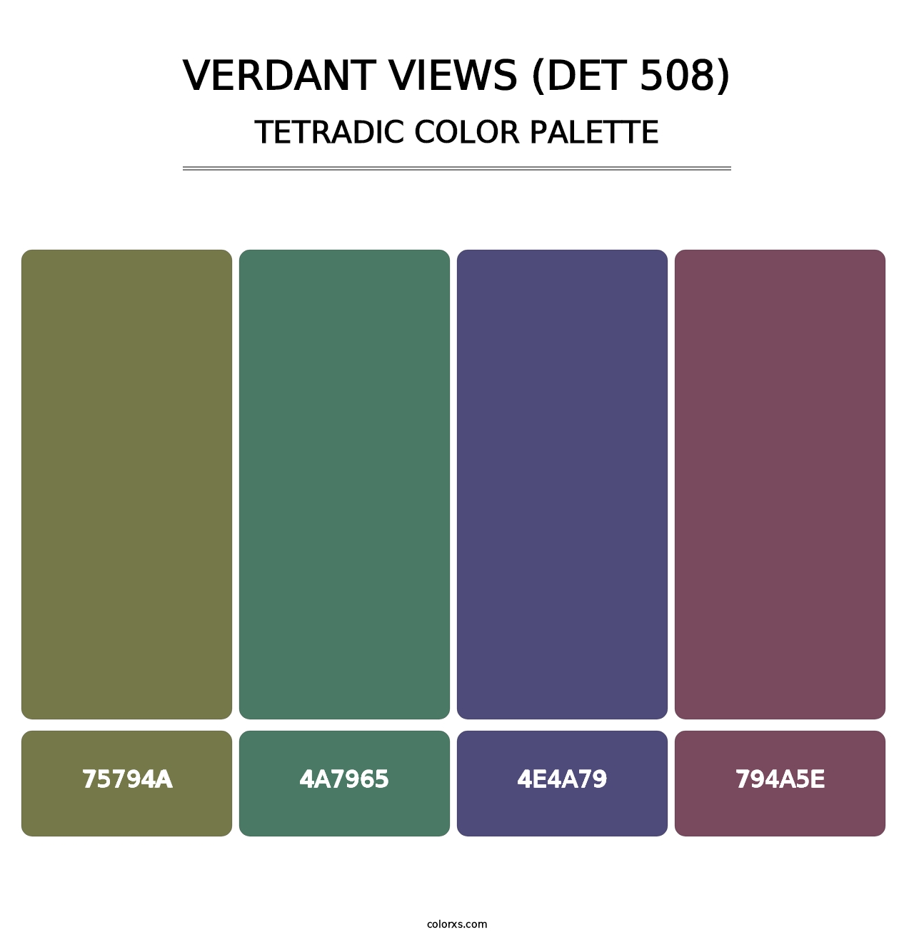 Verdant Views (DET 508) - Tetradic Color Palette