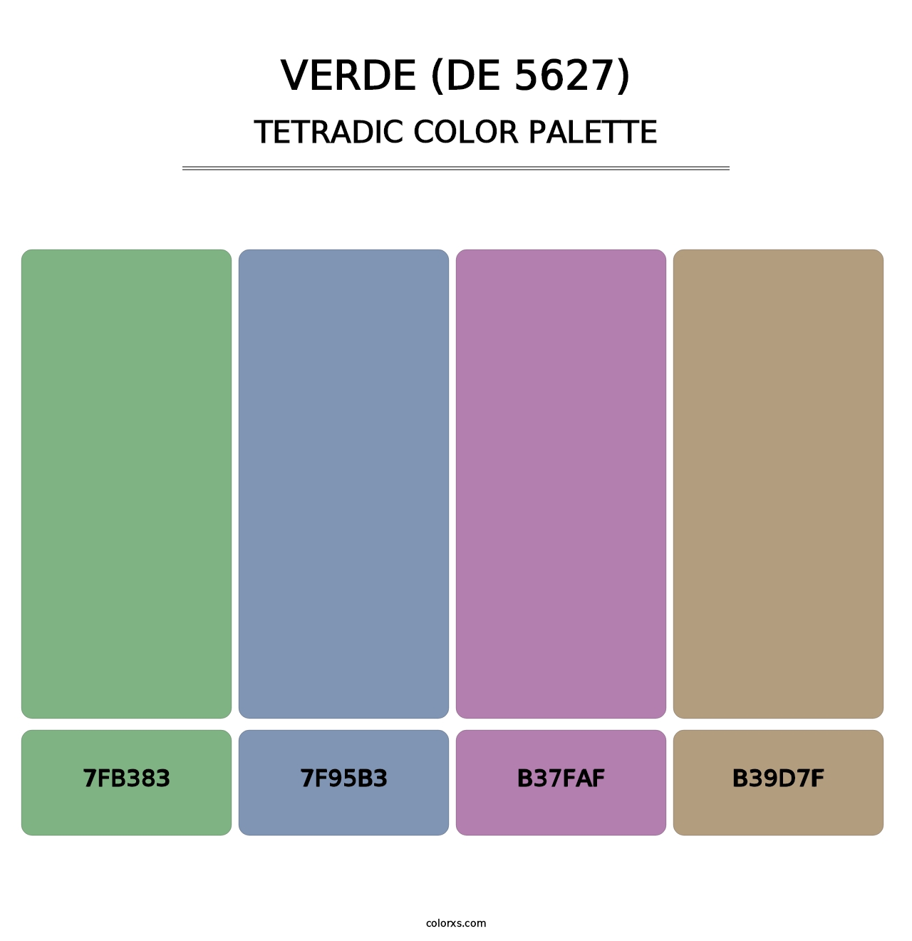Verde (DE 5627) - Tetradic Color Palette