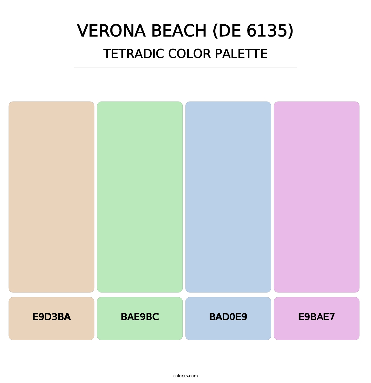Verona Beach (DE 6135) - Tetradic Color Palette