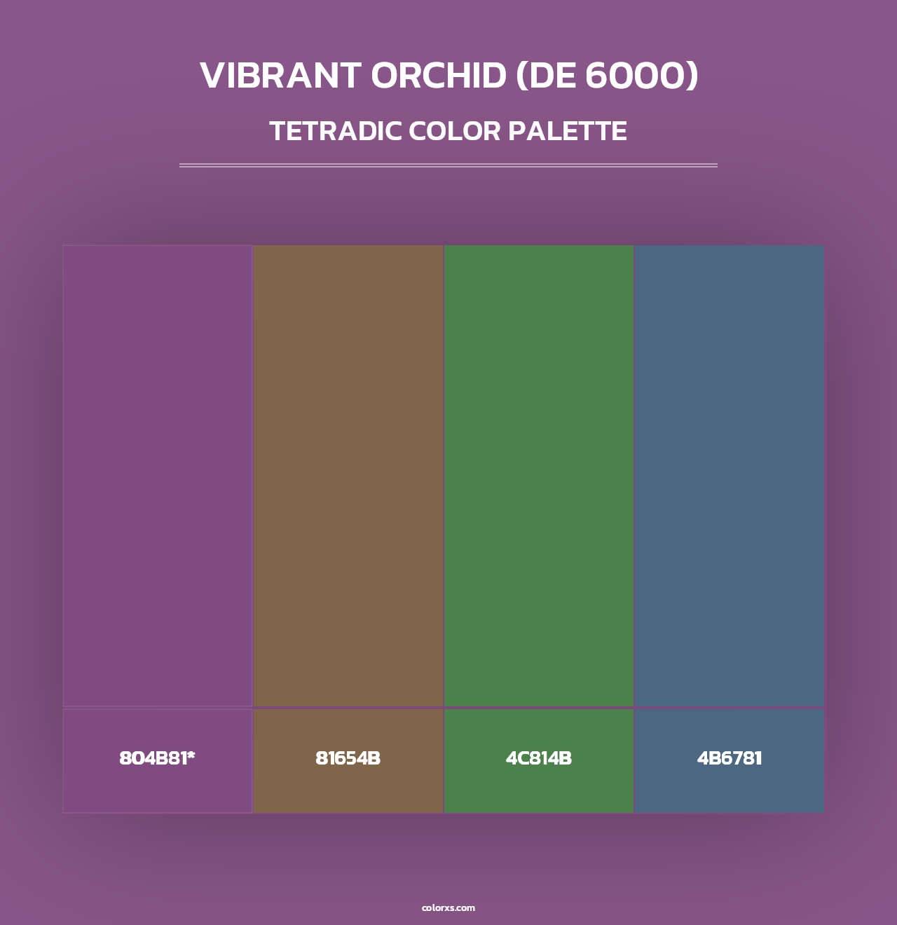 Vibrant Orchid (DE 6000) - Tetradic Color Palette
