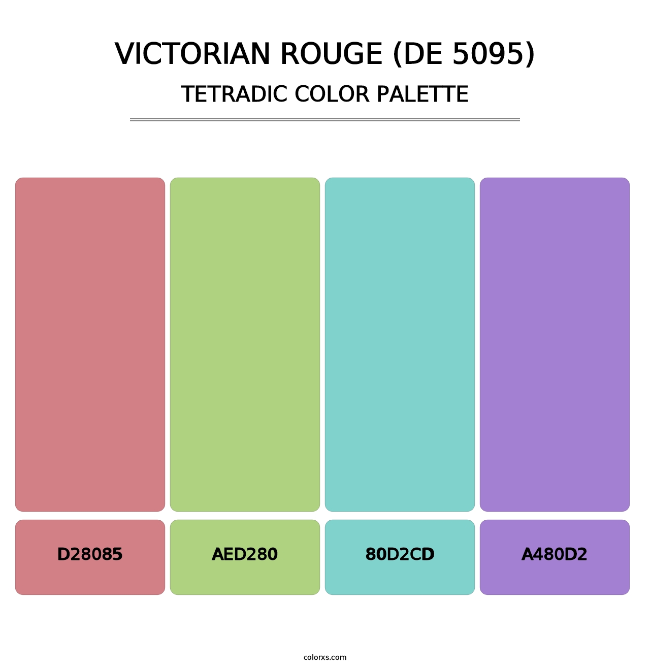 Victorian Rouge (DE 5095) - Tetradic Color Palette