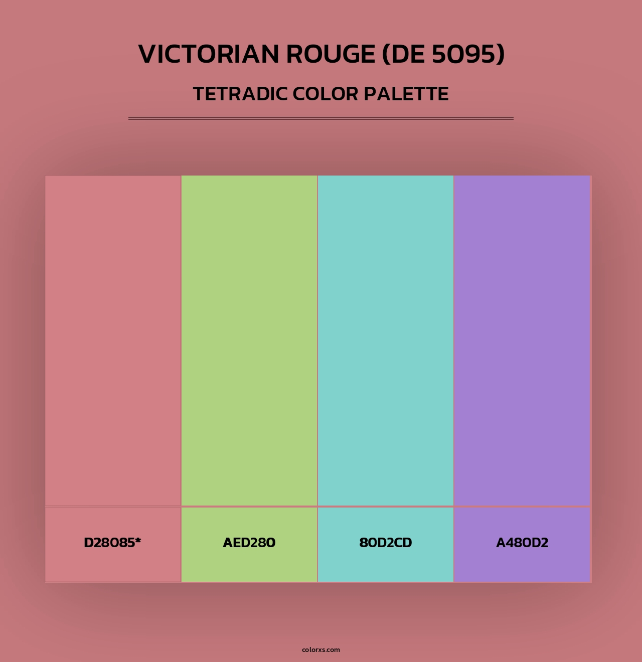 Victorian Rouge (DE 5095) - Tetradic Color Palette