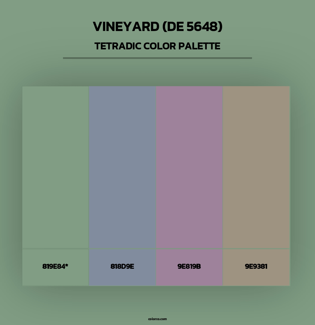 Vineyard (DE 5648) - Tetradic Color Palette
