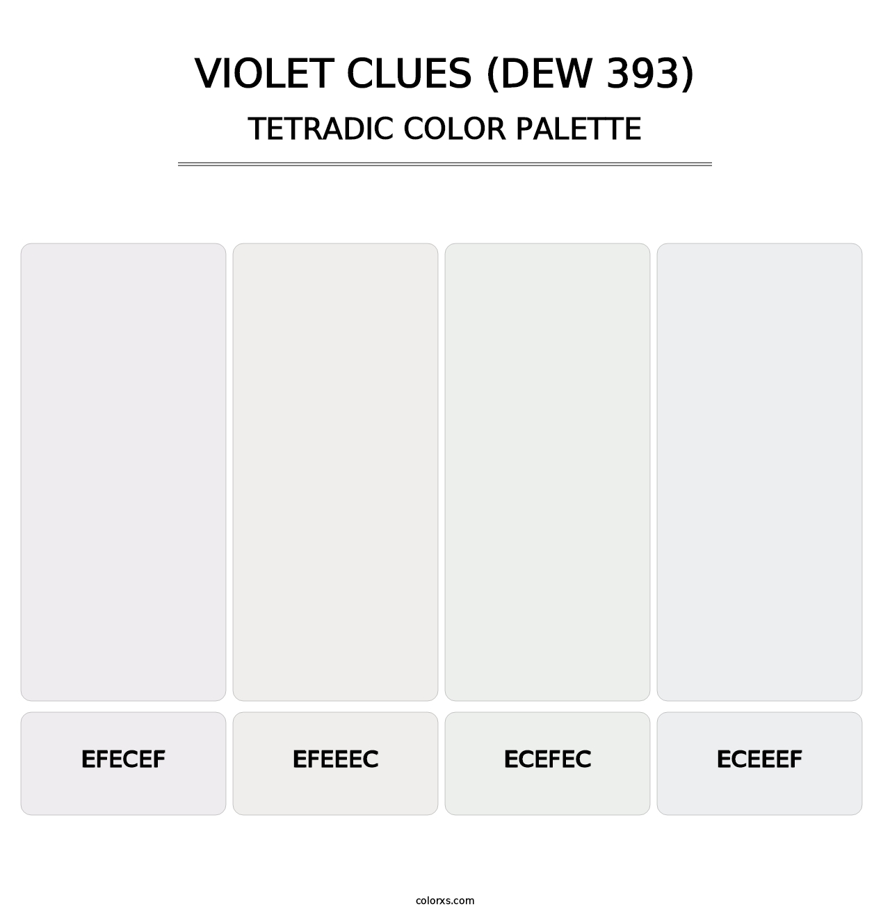 Violet Clues (DEW 393) - Tetradic Color Palette