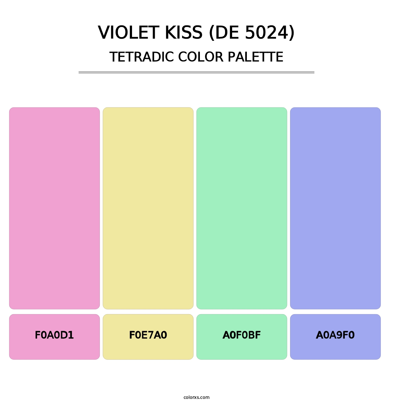 Violet Kiss (DE 5024) - Tetradic Color Palette