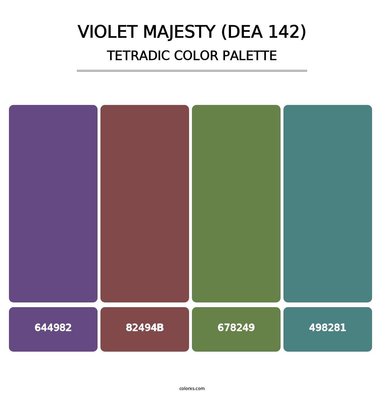 Violet Majesty (DEA 142) - Tetradic Color Palette