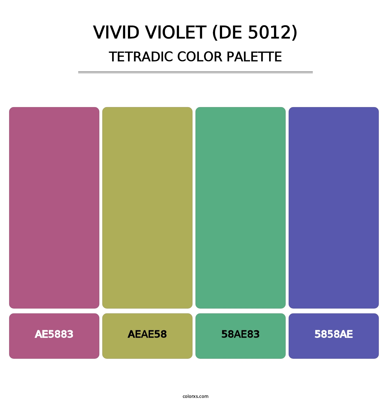 Vivid Violet (DE 5012) - Tetradic Color Palette