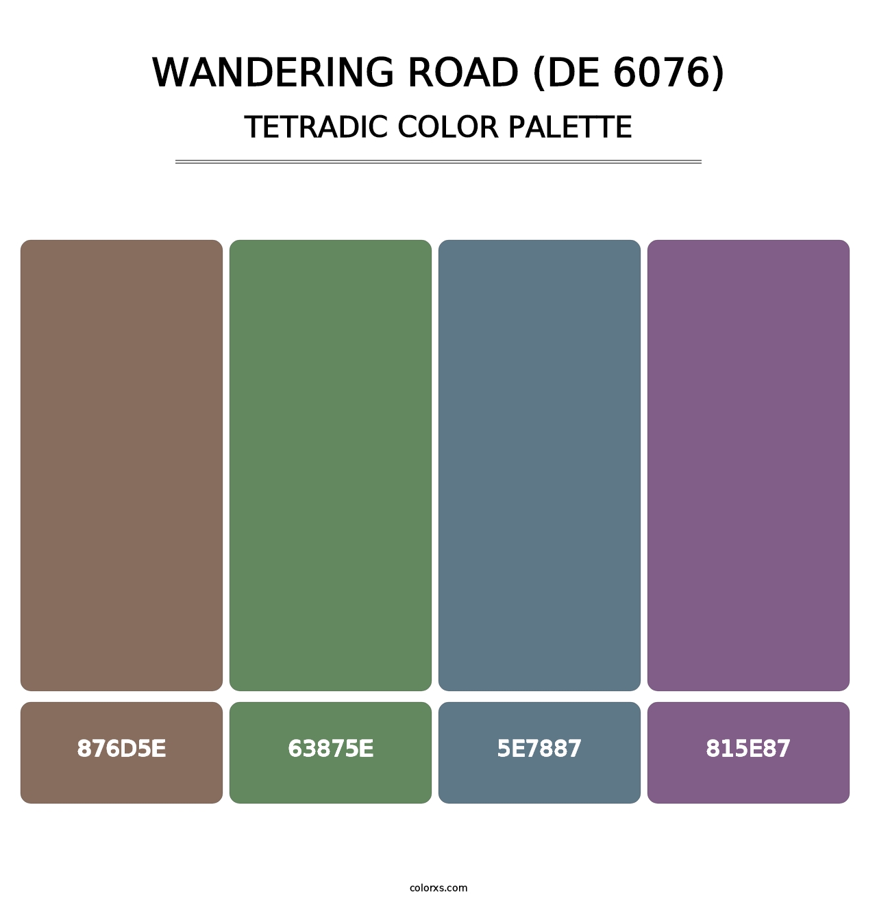 Wandering Road (DE 6076) - Tetradic Color Palette