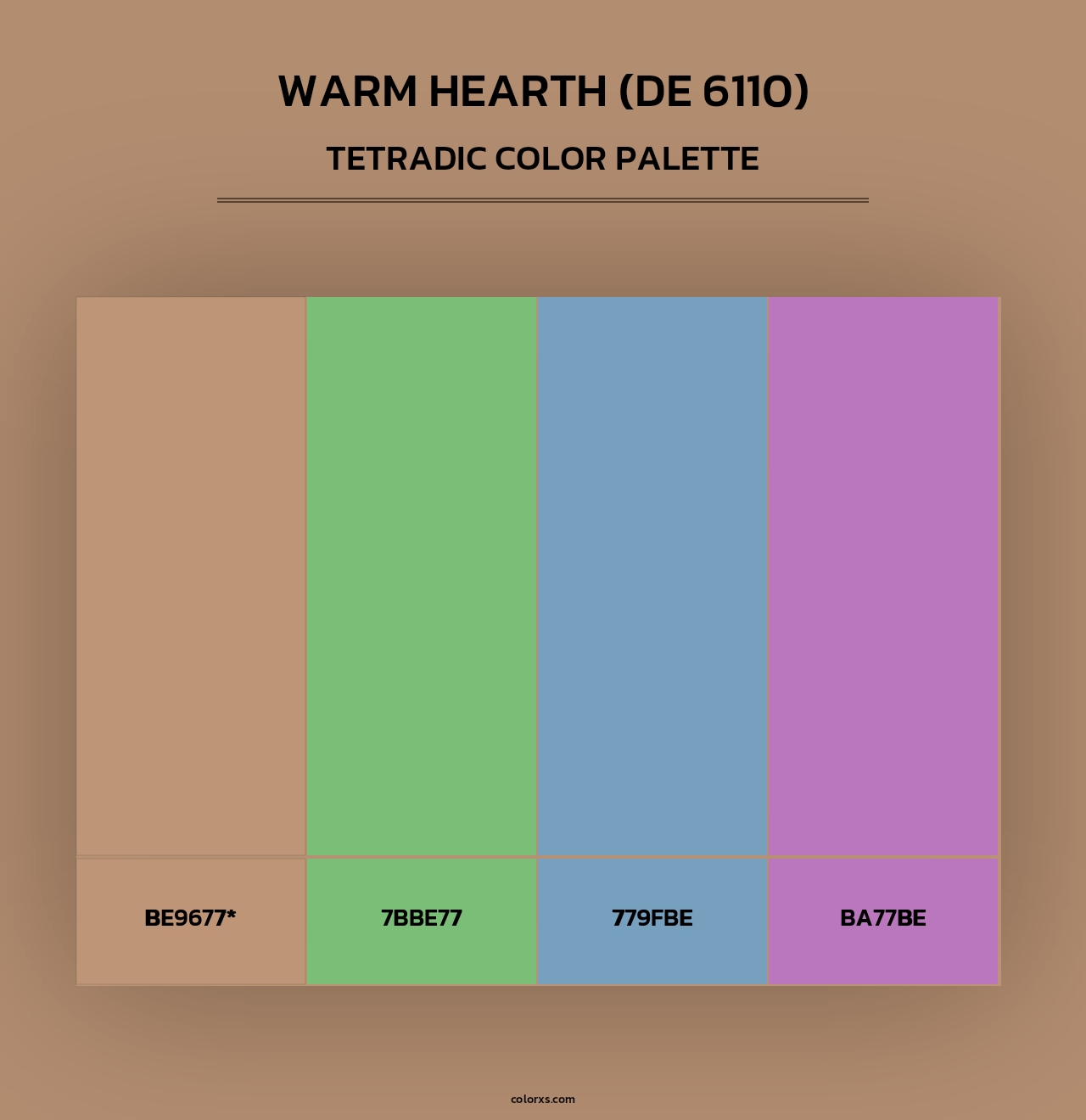 Warm Hearth (DE 6110) - Tetradic Color Palette