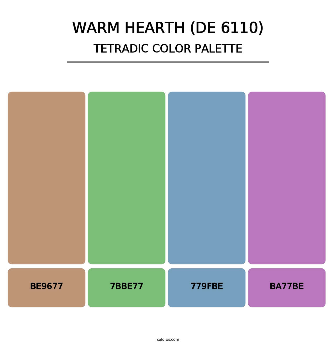 Warm Hearth (DE 6110) - Tetradic Color Palette