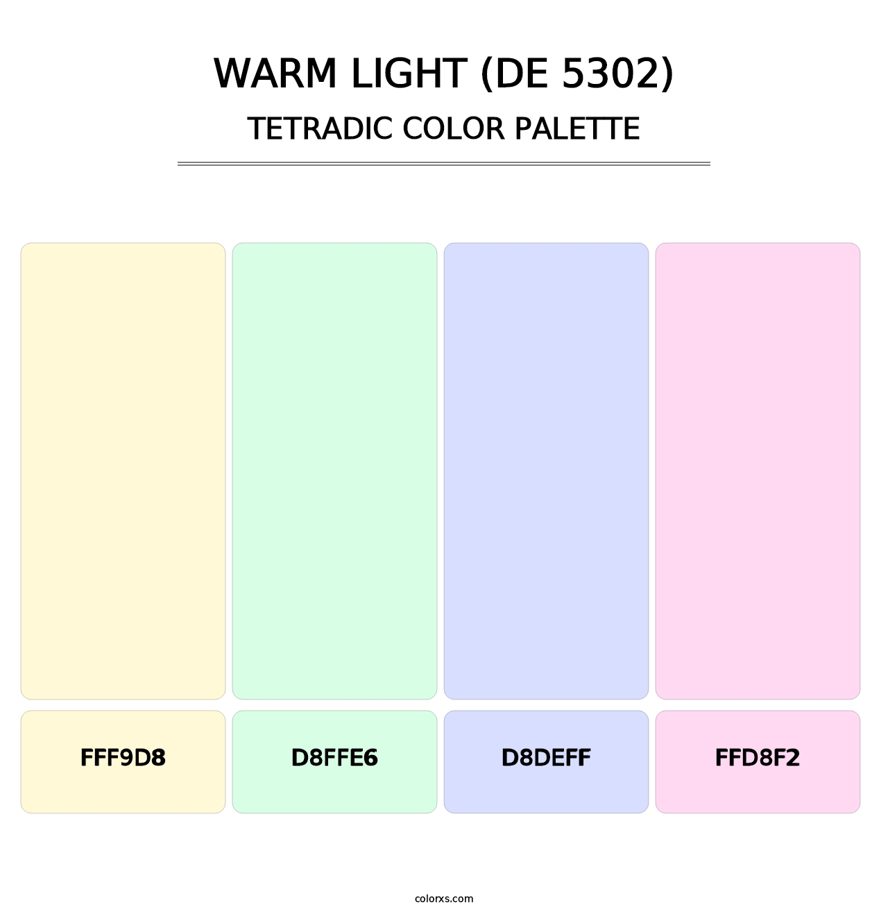 Warm Light (DE 5302) - Tetradic Color Palette
