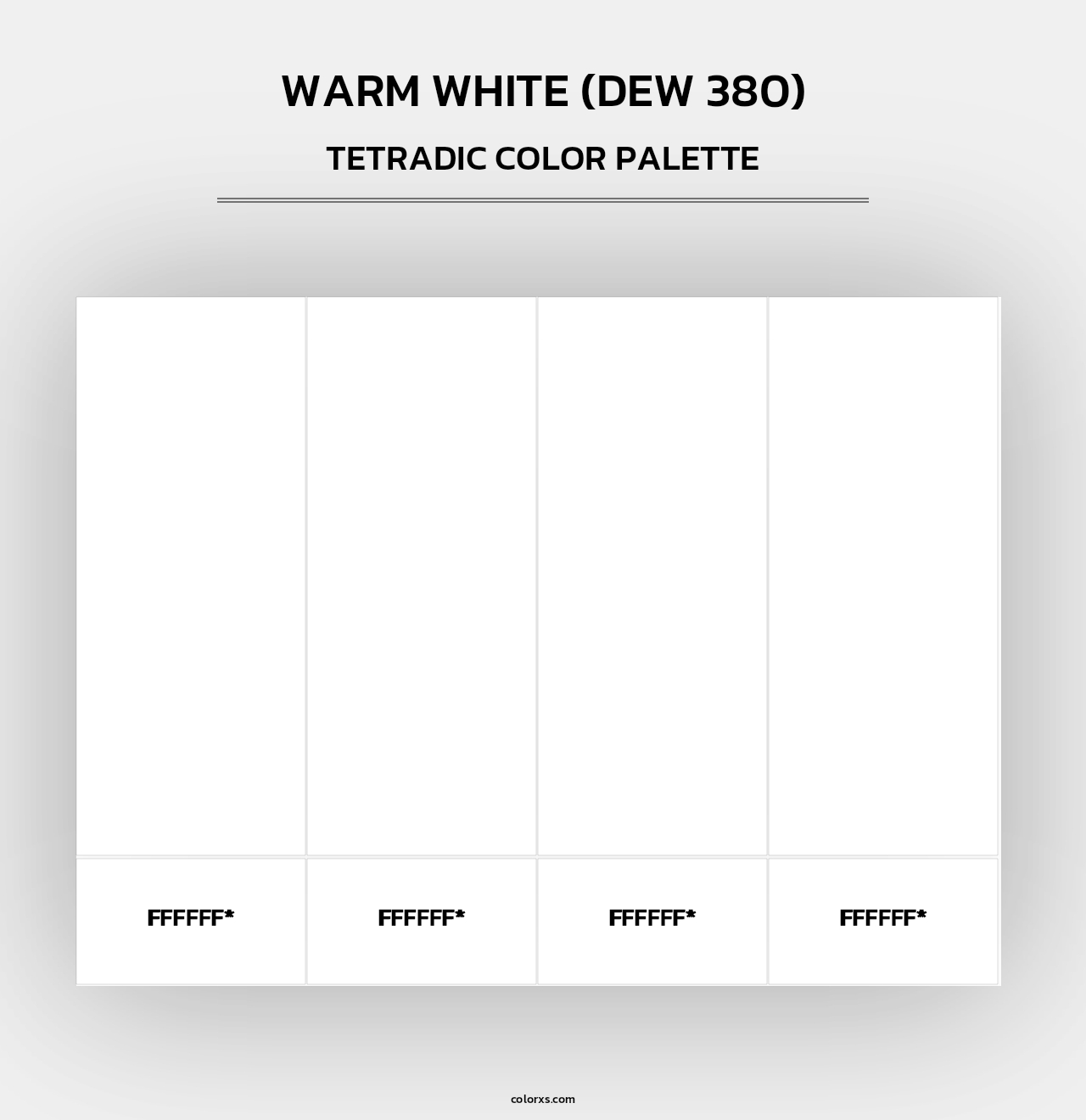 Warm White (DEW 380) - Tetradic Color Palette