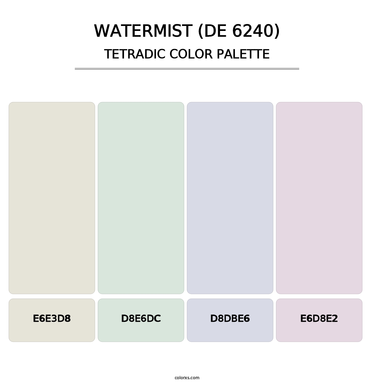 Watermist (DE 6240) - Tetradic Color Palette