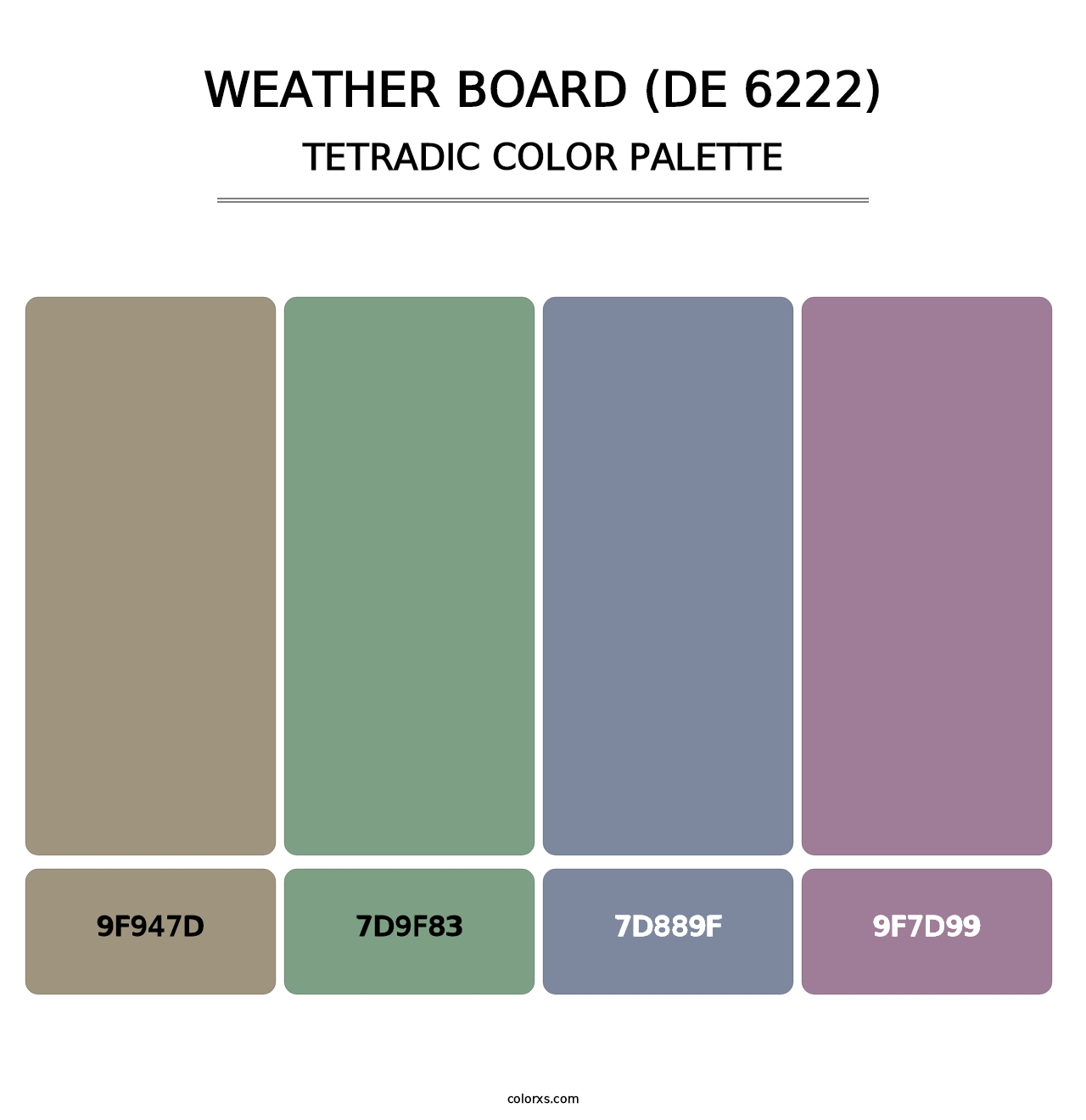 Weather Board (DE 6222) - Tetradic Color Palette