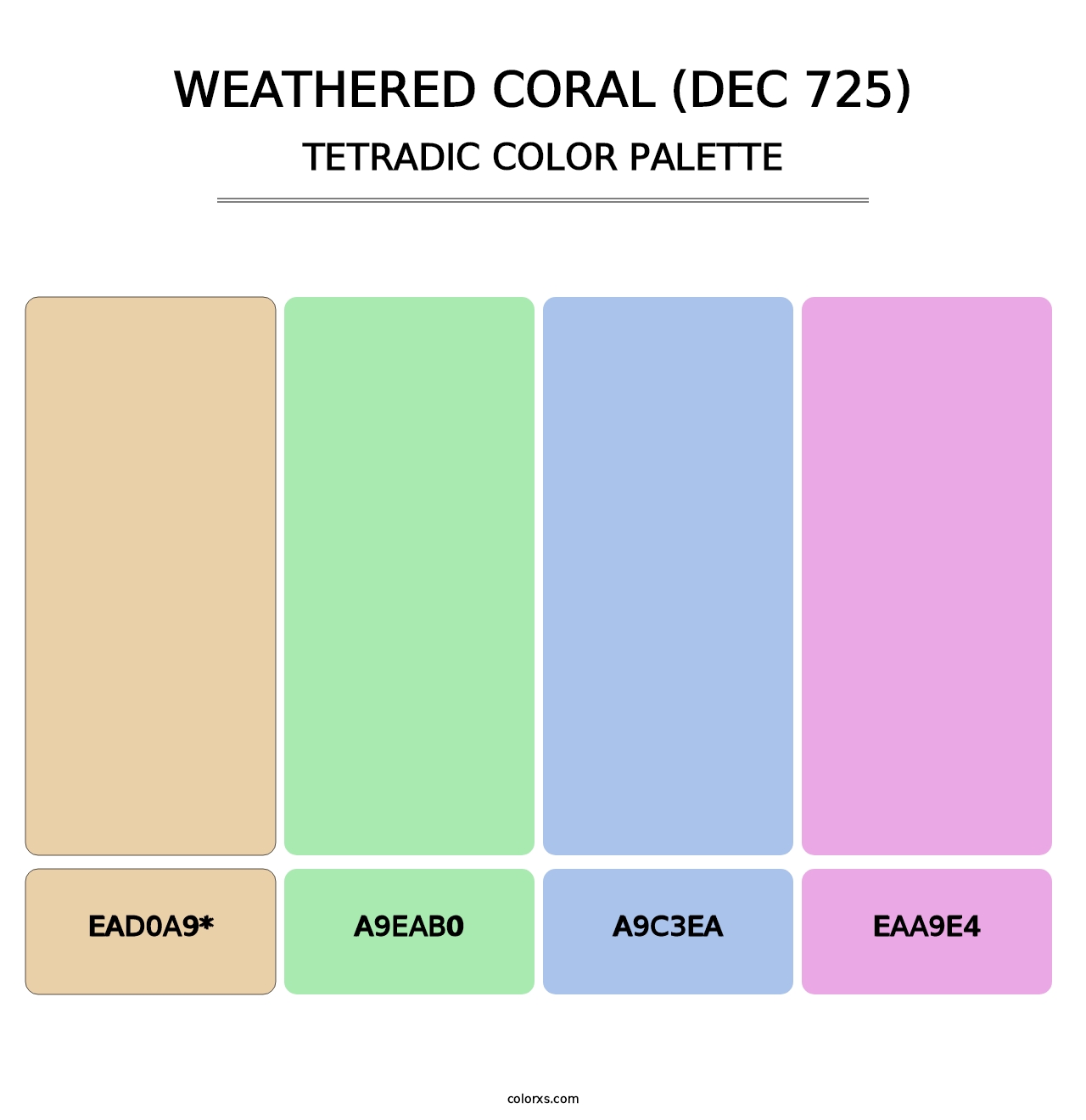 Weathered Coral (DEC 725) - Tetradic Color Palette