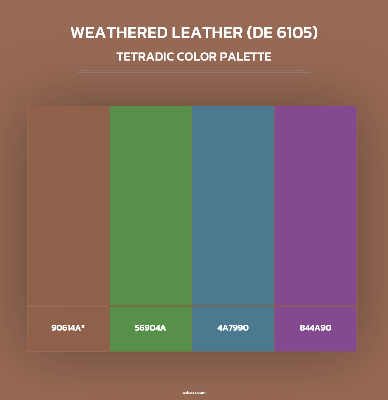 Weathered Leather (DE 6105) - Tetradic Color Palette
