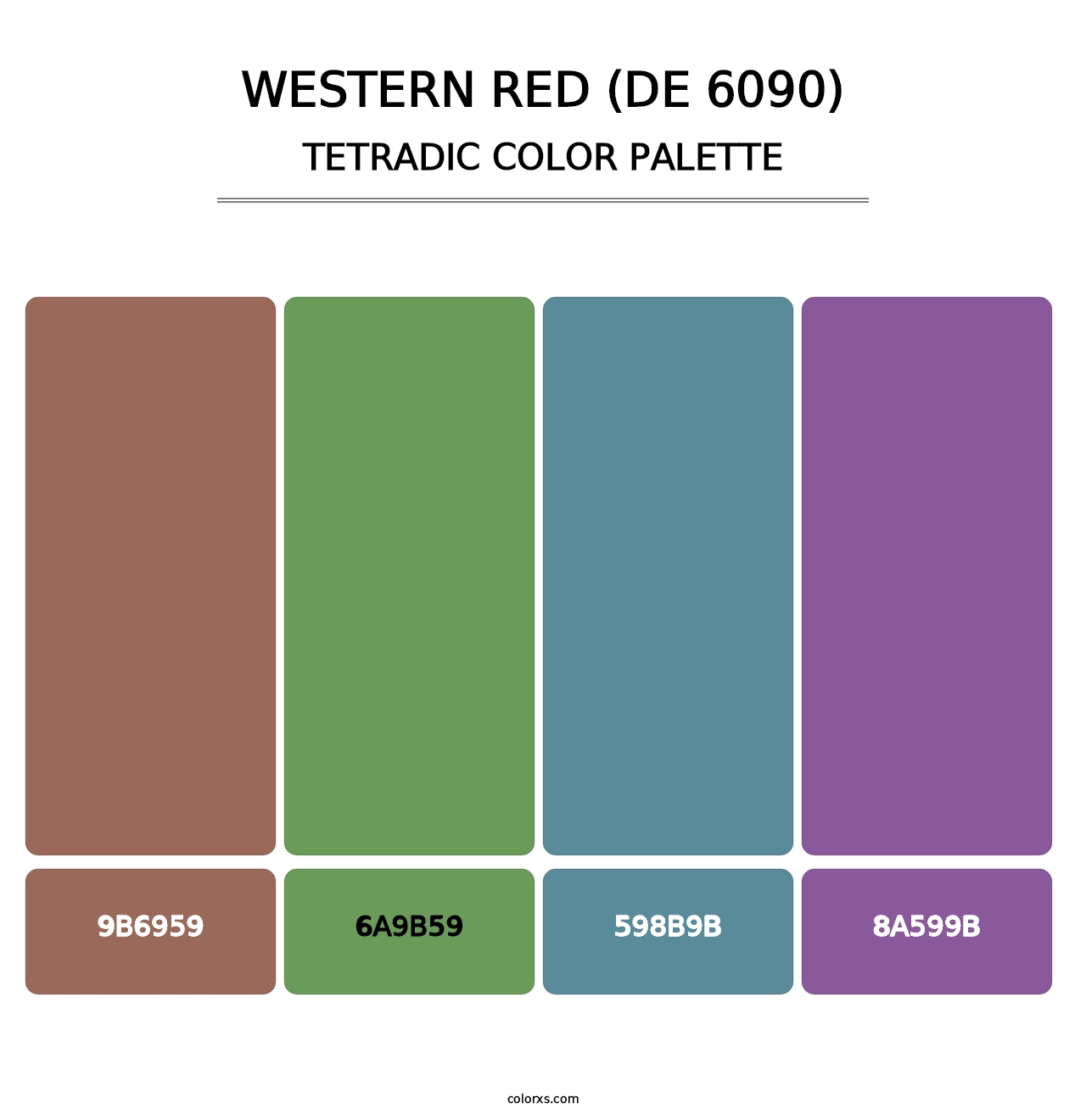 Western Red (DE 6090) - Tetradic Color Palette