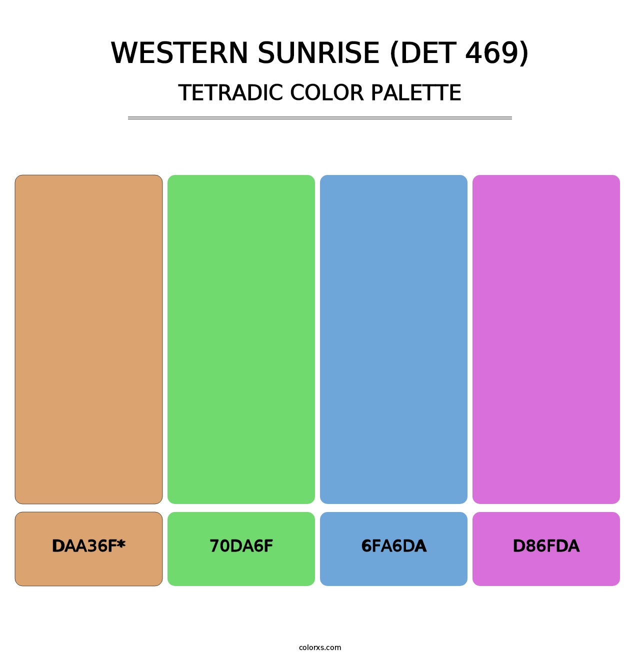 Western Sunrise (DET 469) - Tetradic Color Palette