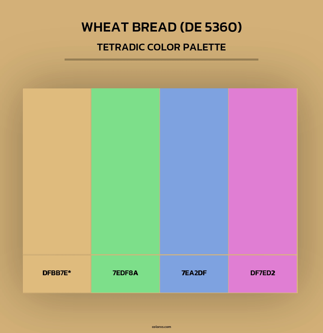 Wheat Bread (DE 5360) - Tetradic Color Palette
