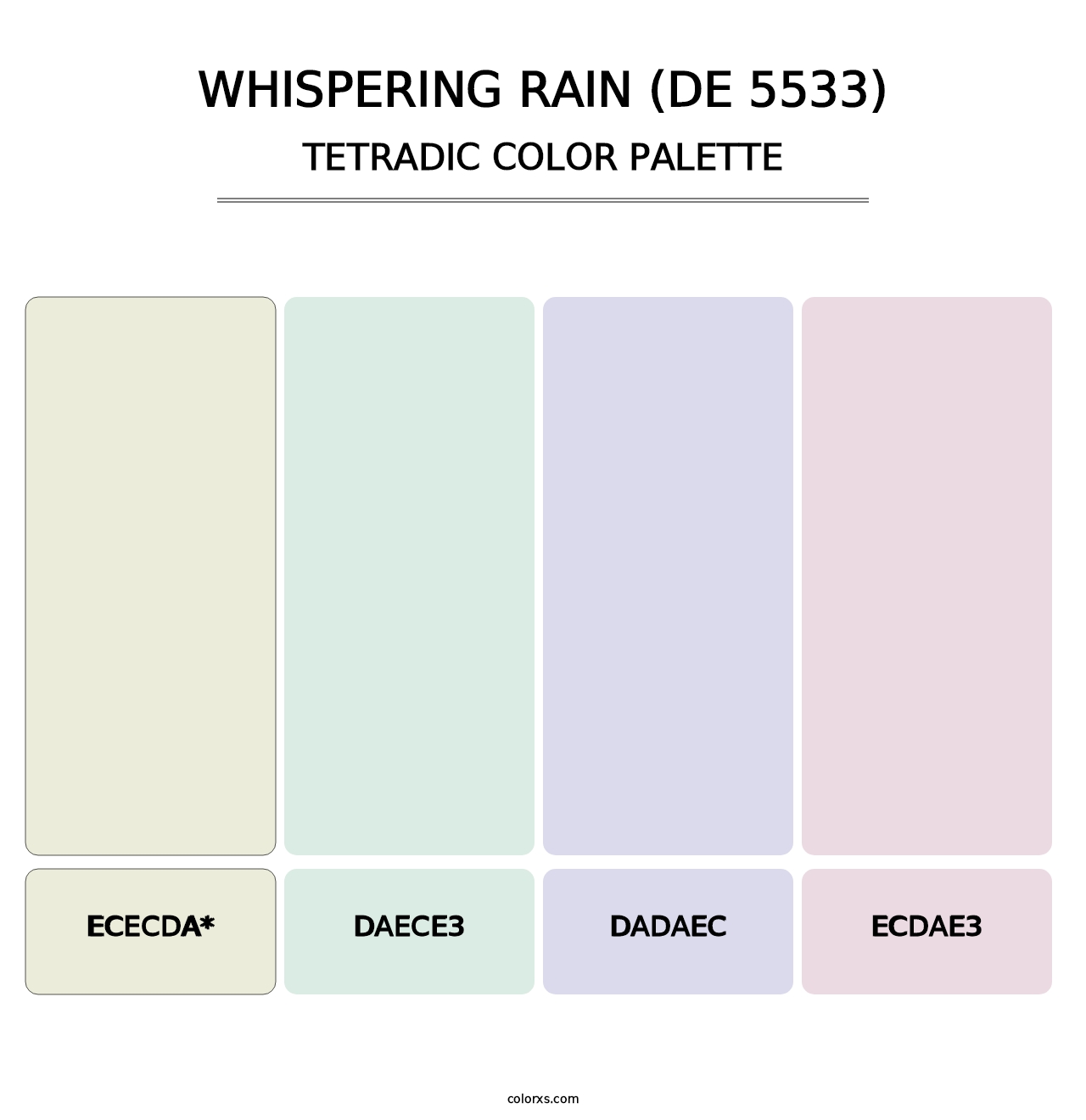 Whispering Rain (DE 5533) - Tetradic Color Palette