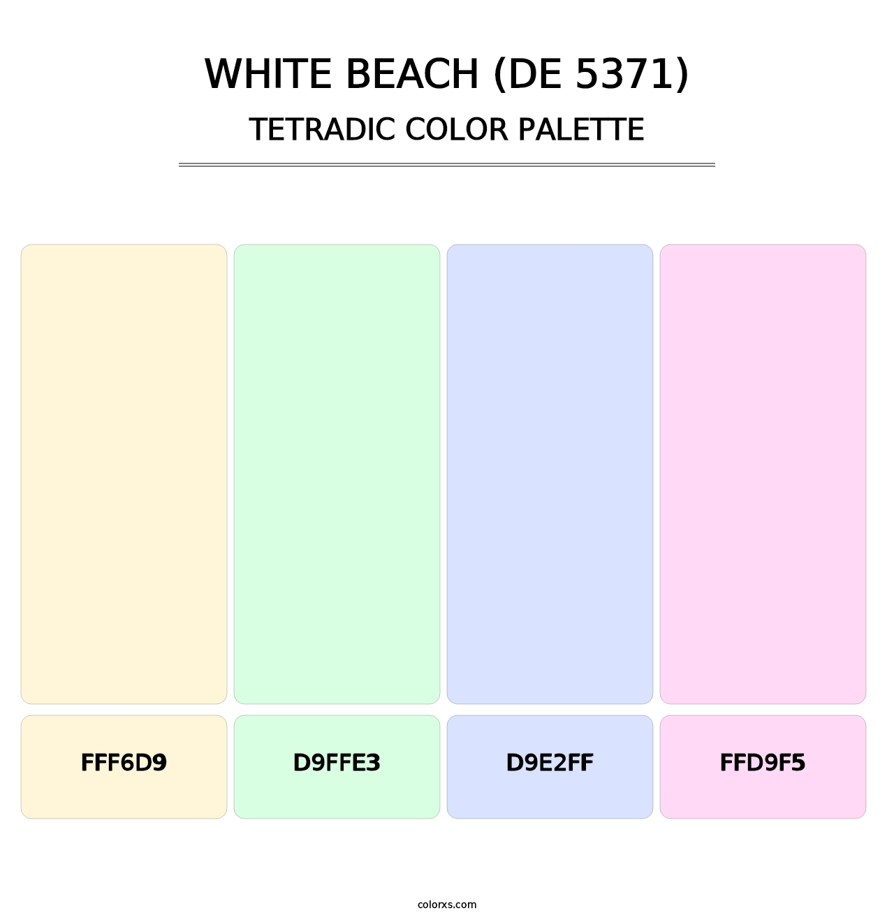 White Beach (DE 5371) - Tetradic Color Palette